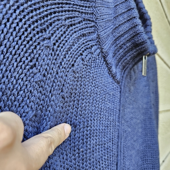 Horny Toad blue merino wool Seabourn zip cardigan size large - Picture 8 of 10